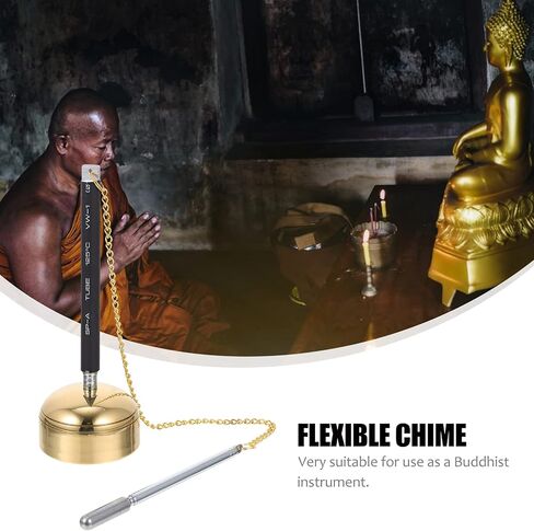 Tingsha Tibetan Bell Buddhist Chime Meditation Chime Bells Buddhist Lucky Symbols Tingsha Cymbals Temple Dharma Ritual Utensil in Saudi Arabia