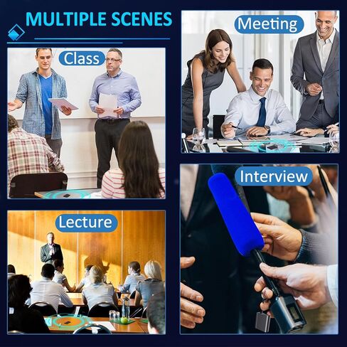 One Button 64GB(800 Hours) Voice Recorder, Digital Voice Recorder with 24 Hours Continuous Recording, Voice Activated Recorder for Lectures Meetings, Compatible with Phone Computer in Kuwait