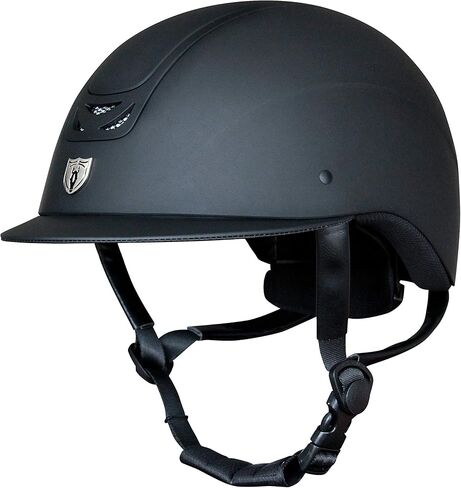 خوذة ركوب الخيل من Tipperary - ملكية - ملابس ركوب الخيل واقية على الطراز الإنجليزي - خوذة أمان مع تهوية تبريد - أسود غير لامع - أسود غير لامع - أسود غير لامع - L in Kuwait