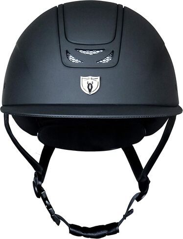 خوذة ركوب الخيل من Tipperary - ملكية - ملابس ركوب الخيل واقية على الطراز الإنجليزي - خوذة أمان مع تهوية تبريد - أسود غير لامع - أسود غير لامع - أسود غير لامع - L in Kuwait