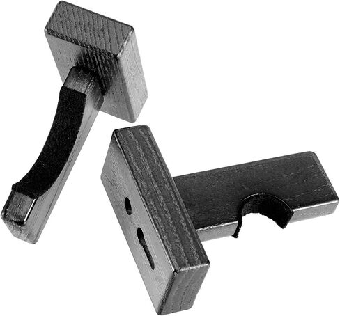 6 PCS Baseball Bat Display Case Holder, Solid Wood Rack Brackets Baseball Bat Hanger Wall Mount with 9 Protective Plugs and 9 Hidden Screws for Horizontal Display, Black in Saudi Arabia