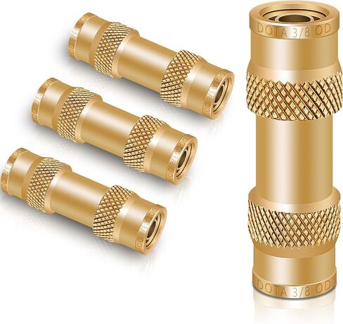 Boltigen 1/4inch Brass Air Brake Line Fitting, 4PCS DOT Push to Connect Brake Line Fitting, 1/4inch OD Air Brake Fitting for Semi Trucks,Cars and Other Air System in Saudi Arabia