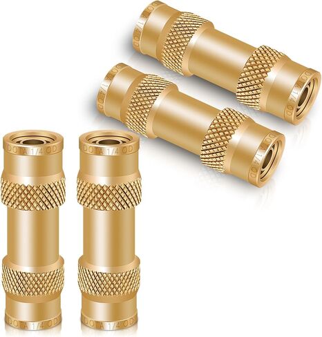 Boltigen 1/4inch Brass Air Brake Line Fitting, 4PCS DOT Push to Connect Brake Line Fitting, 1/4inch OD Air Brake Fitting for Semi Trucks,Cars and Other Air System in Saudi Arabia