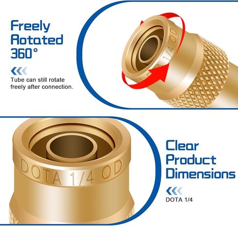 Boltigen 1/4inch Brass Air Brake Line Fitting, 4PCS DOT Push to Connect Brake Line Fitting, 1/4inch OD Air Brake Fitting for Semi Trucks,Cars and Other Air System in Saudi Arabia
