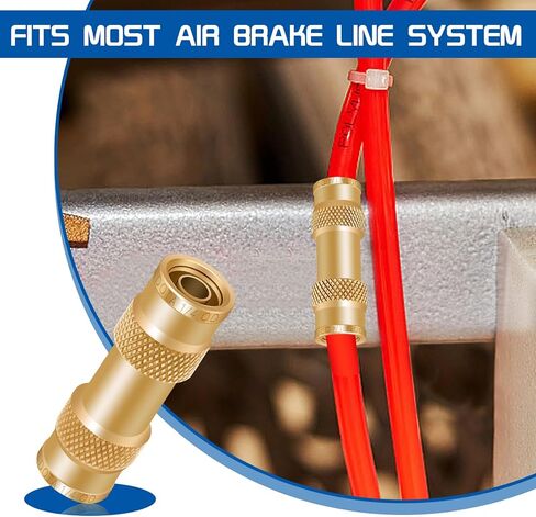 Boltigen 1/4inch Brass Air Brake Line Fitting, 4PCS DOT Push to Connect Brake Line Fitting, 1/4inch OD Air Brake Fitting for Semi Trucks,Cars and Other Air System in Saudi Arabia