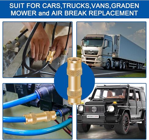 Boltigen 1/4inch Brass Air Brake Line Fitting, 4PCS DOT Push to Connect Brake Line Fitting, 1/4inch OD Air Brake Fitting for Semi Trucks,Cars and Other Air System in Saudi Arabia