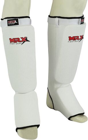 MRX BOXING & FITNESS Muay Thai واقي الساق ركلة الملاكمة الساق والقدم وسادة حماية MMA واقي قصبة الساق حشوة إضافية للرجال والنساء in Kuwait