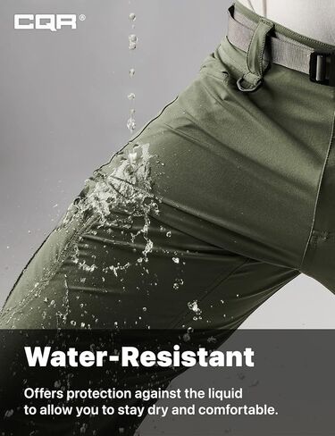 سروال تكتيكي سريع الجفاف للرجال من CQR، سروال خارجي مقاوم للماء، خفيف الوزن قابل للتمدد / سروال مستقيم للعمل للمشي لمسافات طويلة in Kuwait
