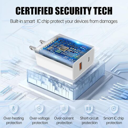 شاحن ساعة Apple USB C، 3 في 1 iPhone وشاحن ساعة كابل شاحن iWatch السريع المغناطيسي 6FT مع شاحن جداري مزدوج المنفذ 38W، متوافق مع Apple Watch SE/8/7/6/5/4 وiPhone 14/13/12/ 11 in Kuwait