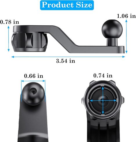ذراع تمديد Kaishengyuan متوافق مع كرة 17 مم/0.67 بوصة، قضيب تمديد بلاستيكي يدور 360 درجة يعمل لحامل الهاتف وملحقات حامل الهاتف (قطعتان) in Kuwait