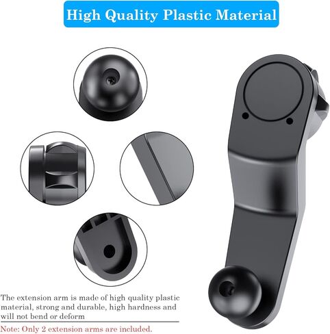 ذراع تمديد Kaishengyuan متوافق مع كرة 17 مم/0.67 بوصة، قضيب تمديد بلاستيكي يدور 360 درجة يعمل لحامل الهاتف وملحقات حامل الهاتف (قطعتان) in Kuwait