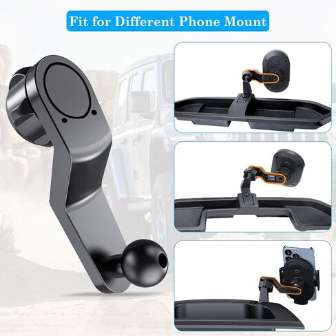 ذراع تمديد Kaishengyuan متوافق مع كرة 17 مم/0.67 بوصة، قضيب تمديد بلاستيكي يدور 360 درجة يعمل لحامل الهاتف وملحقات حامل الهاتف (قطعتان) in Kuwait