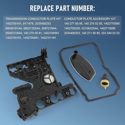 WOOS 722.6 لوحة موصل ناقل الحركة المعاد تصنيعها + موصل + فلتر جديد + مجموعة حشية متوافقة مع مرسيدس بنز (722.6 SET + TCM) in Kuwait