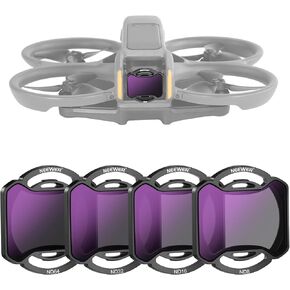NEEWER Snap On ND&UV&CPL Filter Set Compatible with DJI Avata 2, 6 Pack UV Filter & CPL Filter & Neutral Density Filters, ND8 ND16 ND32 ND64, Ultra Slim Frame & Double Sided Coated HD Glass