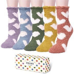 Zmart Heart Fuzzy Socks Valentines Day Gifts Socks Women, Fluffy Socks For Girls Cute Fuzzy Socks For Women Girls Soft Socks Cozy Socks For Girls