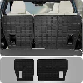 حصيرة Thinzyou للشحن متوافقة مع 2024 Toyota Grand Highlander Trunk Mat Cargo Liner TPE لجميع الأحوال الجوية غطاء المقعد الخلفي حامي ملحقات Grand Highlander (حصيرة صندوق السيارة مع حصيرة مسند الظهر)