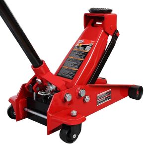 BIG RED T825013S1 Torin Hydraulic Trolley Floor Service/Floor with Blow Mold Carrying Storage Case, 2.5 Ton (5,000 lb) Capacity, Red