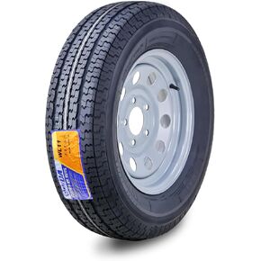 WINDA Trailer Tire Wheel Assembly ST225/75R15 10-Ply E 117L 6 Lug on 5.5" PCD Silver Spoke Rim