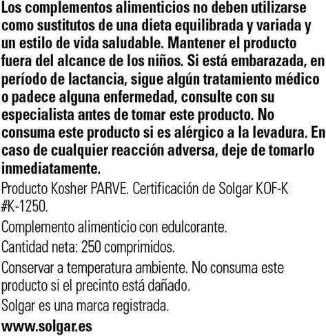 Solgar Brewer's Yeast 7 ½ Grains with Vitamin B12 - 250 Tablets, Pack of 2 - Non-GMO, Vegan, Dairy Free, Kosher - 82 Total Servings in Saudi Arabia