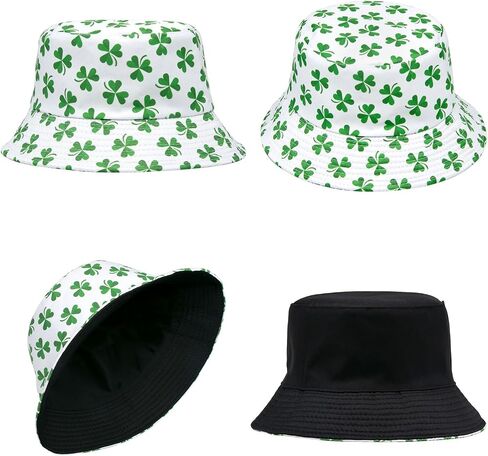 YAMEIZE St. Patrick's Day Bucket Hat - Travel Beach Sun Hat Double-Side-Wear Reversible Unisex Fisherman Hat Party Costume in Saudi Arabia