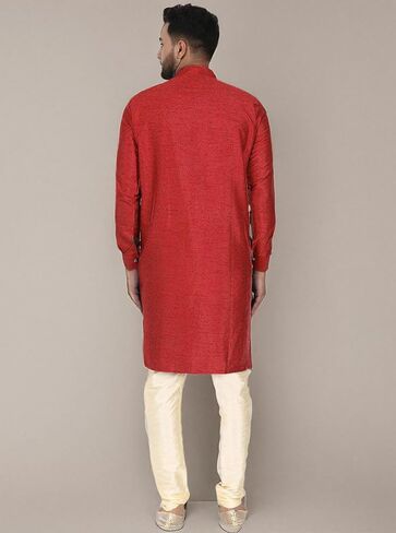 طقم بدلة بيجامة كورتا حريرية للرجال من SKAVIJ لحفلات الزفاف والموسم الاحتفالي in Kuwait