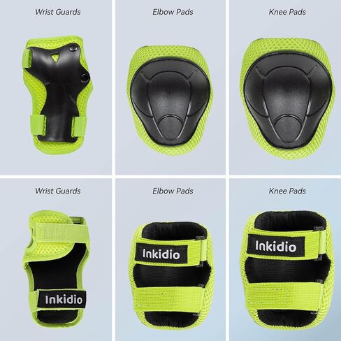 Knee Pads for Kids Unicorn Protective Gear Set Knee Pads and Elbow Pads Set with Wrist Guard for Girls Boys Roller Skates Inline Skatings Scooter Cycling Bike Skateboard (Small, Yellow) in Saudi Arabia