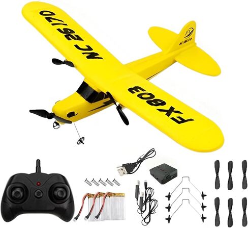 Ouhgnoh RC Plane 2.4Ghz 2 Channels EPP Foam Remote Control Airplane Radio Control Cessna Aircraft Easy to Fly RC Glider Toys for Kids, Boys and Beginners with 3 Batteries in Saudi Arabia