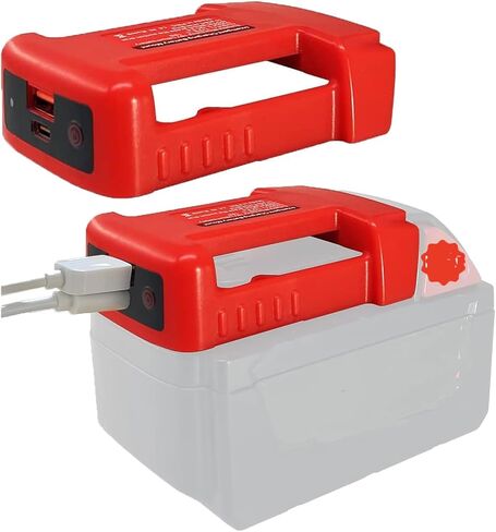 شواحن بطاريات أداة الطاقة USB لبطارية ميلووكي M18 18 فولت، محول شاحن USB مع منافذ شحن سريع USB-A وUSB-C 2.1A in Saudi Arabia