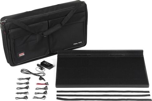 Gator Cases Pro Size Wood Pedal Board with Built-in 9V and 18V Multi-Output DC Power Source & Nylon Carry Bag | 30 x 16" (GPTPROPWR) in Kuwait
