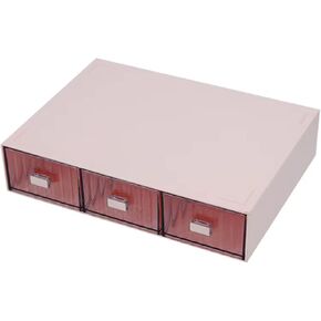 منظم أدراج المكتب، منظم مكتب اللوازم المكتبية القابل للتكديس، درج تخزين بلاستيكي بلاستيكي، منظم بقالة المكتب للقرطاسية/اللوازم المكتبية/المدرسة/المنزل (أحمر 1 حجرة) in Kuwait