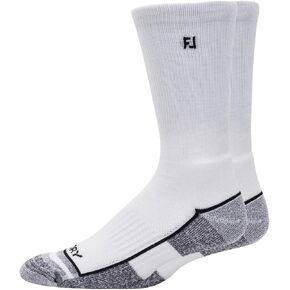 FootJoy Men's 2023 ProDry Crew, White XL, Fits-Shoe Size 12-15