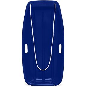 Best Choice Products 35in Kids Plastic Toboggan Snow Sled w/Pull Rope, 2 Handles