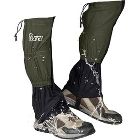 IDAND Leg Gaiters Waterproof Snow Boot Gaiters for Snowshoeing, Hiking, Hunting, Running, Motorcycle Anti-Tear Oxford Fabric, TPU Instep Belt Metal Shoelace Hook for Outdoor
