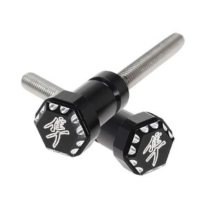 Seat Thumb Screws Bolts, Front Mount Screw Cap Compatible with Suzuki GSX1300R Hayabusa 2008-2020 (2 PCS,Black)
