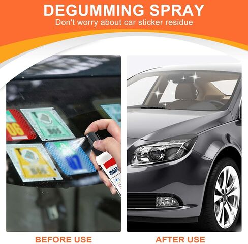 مزيل اللاصق من جانبارو®، مزيل الملصقات، مزيل الصمغ، 120 مل، بخاخ مزيل اللاصق، مزيل البقايا اللاصقة مع ماكينة حلاقة ومنشفة، إزالة ملصق الغراء بسهولة للسيارة، الملصقات، العلكة، 4 أونصة in Kuwait