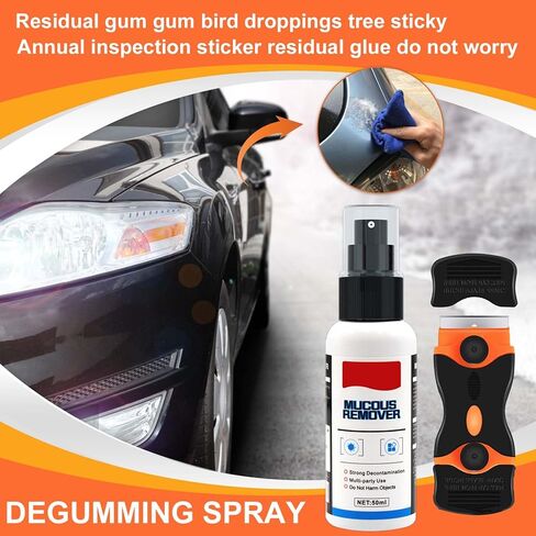 مزيل اللاصق من جانبارو®، مزيل الملصقات، مزيل الصمغ، 120 مل، بخاخ مزيل اللاصق، مزيل البقايا اللاصقة مع ماكينة حلاقة ومنشفة، إزالة ملصق الغراء بسهولة للسيارة، الملصقات، العلكة، 4 أونصة in Kuwait