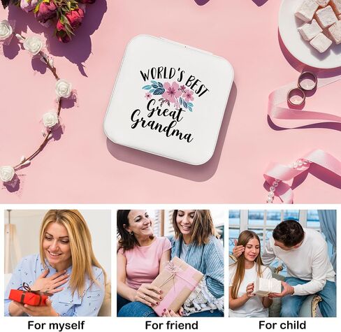 JRTW Travel Jewelry Case - Great Grandma Travel Jewelry Organizer, Mothers Day Gifts for Grandma, Travel Jewelry Box for Earrings Box Travel Gift for Grandma, Ring Organizer Great Grandma Gifts in Saudi Arabia