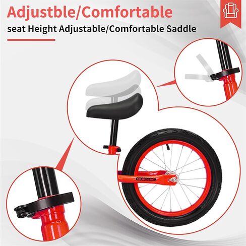 16 Inch Kids Balance Bike for 4-8 Years Old, Adjustable Seat in Saudi Arabia
