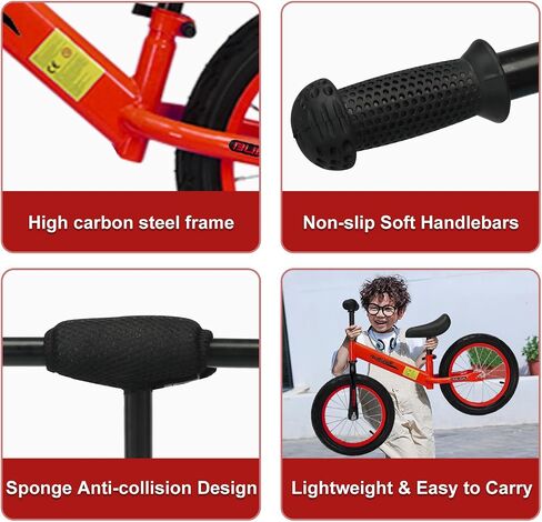 16 Inch Kids Balance Bike for 4-8 Years Old, Adjustable Seat in Saudi Arabia