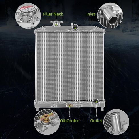 AUTOSAVER88 Radiator Compatible with Honda Civic Aluminum Radiator, ENG D16/D15/B16, 19010P03505, 19010P07024, 19010P07014 in Saudi Arabia