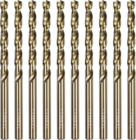 10Pcs Cobalt Drill Bits 5mm M35 Cobalt Metal Drill Bit Set Twist Jobber Length Drill Bit for Stainless Steel and Metal 0.197" in Saudi Arabia