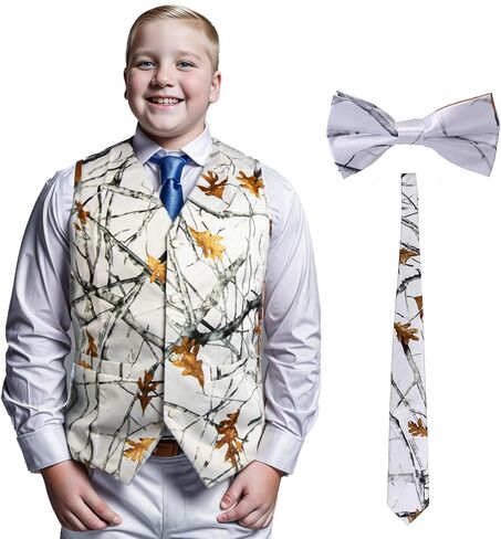 Camo Vest For Boys Camouflage Boy Wedding Dress Vest Clothes For Hunting Fishing in Saudi Arabia