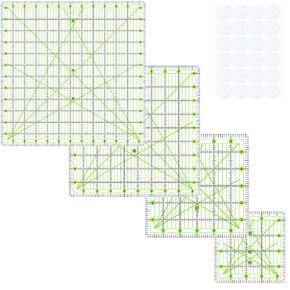 Quilting Rulers,Quilting Templates(4.5"X4.5", 6"X6", 9.5"X9.5", 12.5"X12.5"),Acrylic Square Ruler,Square Quilting Ruler,Fabric Cutting Ruler for Quilting and Sewing