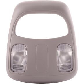 Overhead Console Dome Light LED Map Reading Light Lamp Assembly Compatible with 2002-2010 Dodge Ram 1500 2500 3500 4500 5500 Replaces# 1DK78BD1AA 1DK78TL2AA 56049706AD/AF (Gray-LED Lamp Assembly)
