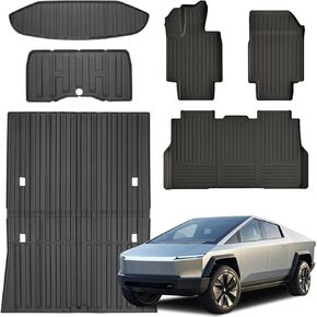 سجادات أرضية KUST لملحقات Tesla Model S 2012-2024 (ليست للطراز S منقوشة/طويلة المدى) بطانة أرضية ملائمة مخصصة لبطانات الصف الأول والثاني من الطراز S باللون الأسود غير القابل للانزلاق
