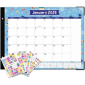 KOPEESY Desk Calendar 2024-2025 Large 22"x17", Desk Top Calendar with Plastic Cover, 18 Months From October 2024 - March 2026