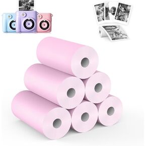 12 Rolls Kids Camera Instant Print Refill Paper Set, Phetium HD Printing Thermal Paper for Most Kids Instant Camera Photo Print (White-12 Rolls)