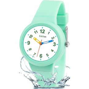 Edillas Kids Analog Watch for Girls Boys,Children Waterproof Learning Time Wrist Watch Easy to Read Time Wrist Watches for Kids Girls Boys