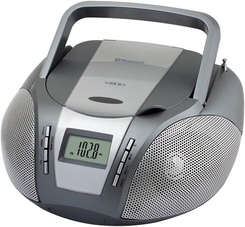 HANNLOMAX HX-322CD Portable CD Boombox with Radio, AM/FM Radio, Bluetooth, Aux-in, AC/DC Dual Power Source. (Battery not Included) (Red) in Saudi Arabia