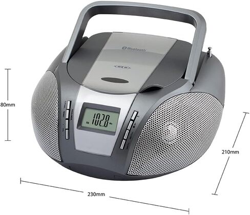 HANNLOMAX HX-322CD Portable CD Boombox with Radio, AM/FM Radio, Bluetooth, Aux-in, AC/DC Dual Power Source. (Battery not Included) (Red) in Saudi Arabia